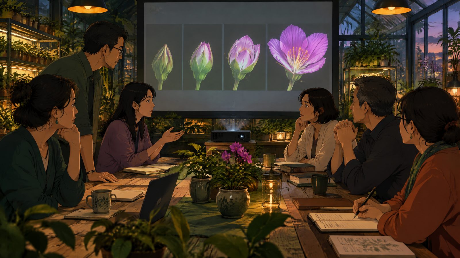 成年人植物影像交流活动示意场景