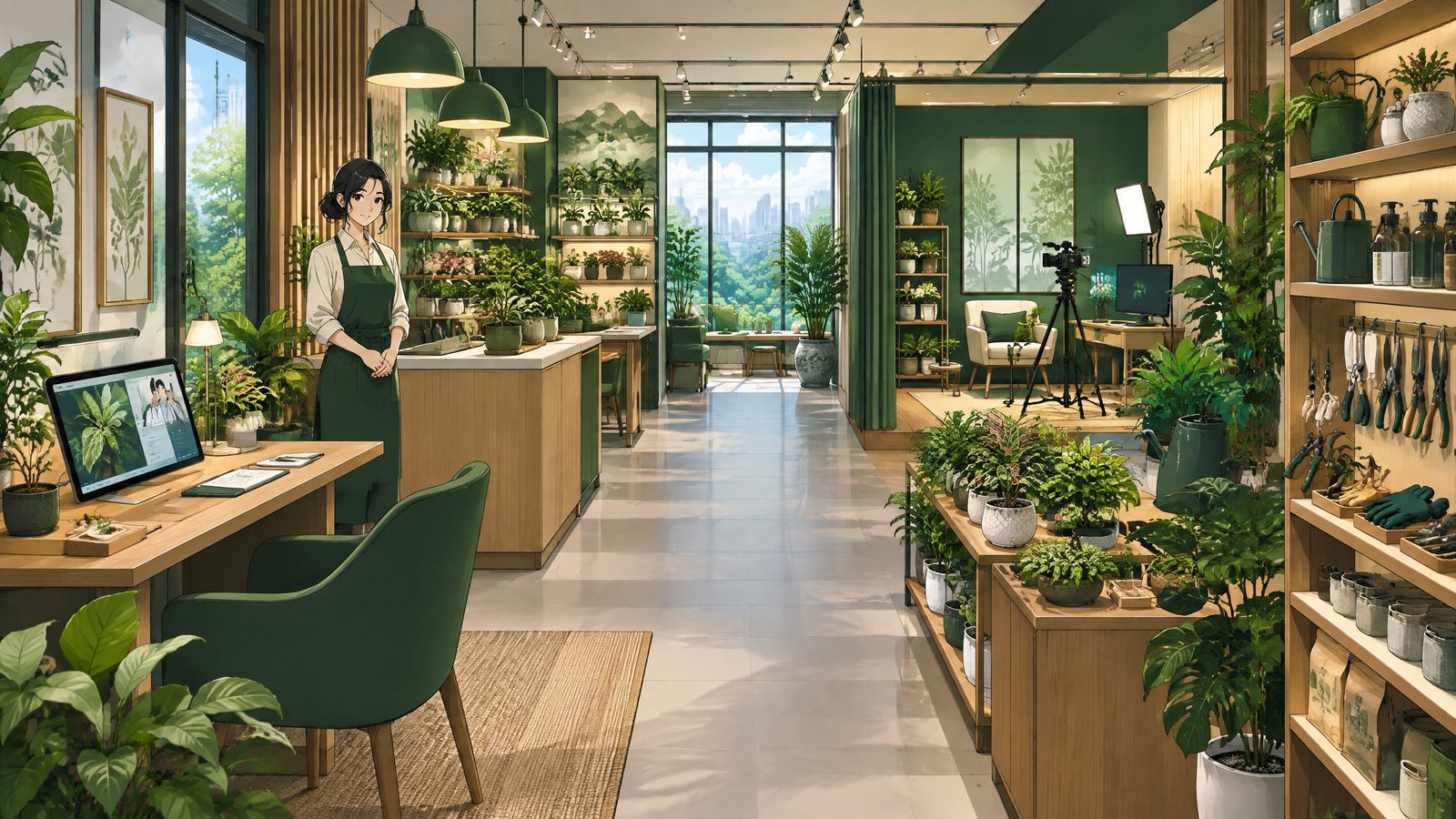 城市植物影像工作室示意场景